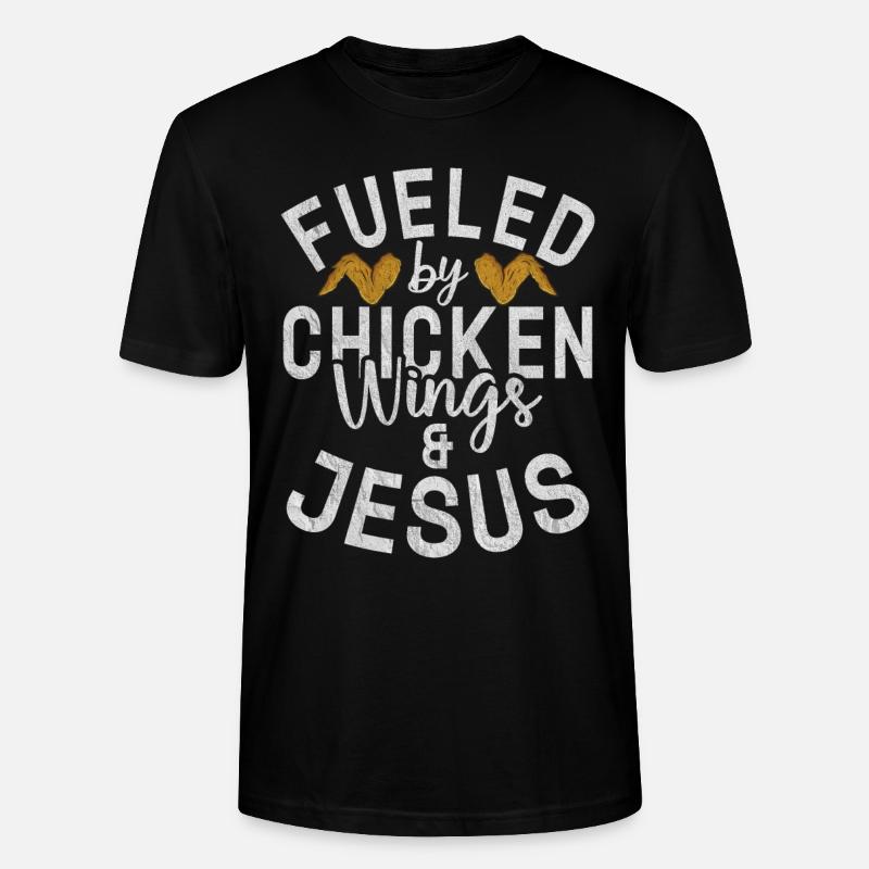 Cadeaux d’ailes de poulet - T-shirt bio CRAFTER Stanley Stella Unisexe - noir
