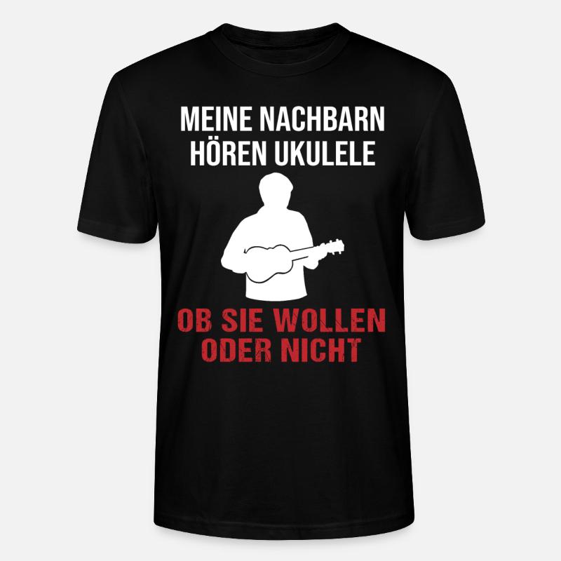 Ukulele Klang Nachbarns Freude Geschenk - Stanley/Stella Unisex Bio-T-Shirt CRAFTER - Schwarz