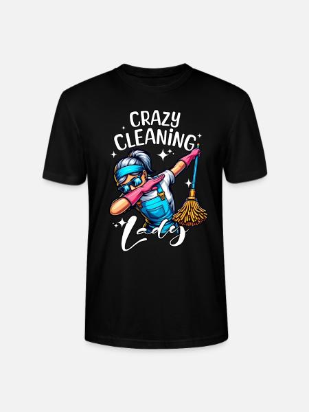 Cleaning lady cleaner - Stanley/Stella CRAFTER Unisex Organic T-Shirt - black