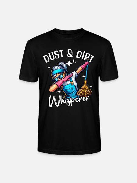 Cleaner Whisperer Cleaning Lady - Stanley/Stella CRAFTER Unisex Organic T-Shirt - black