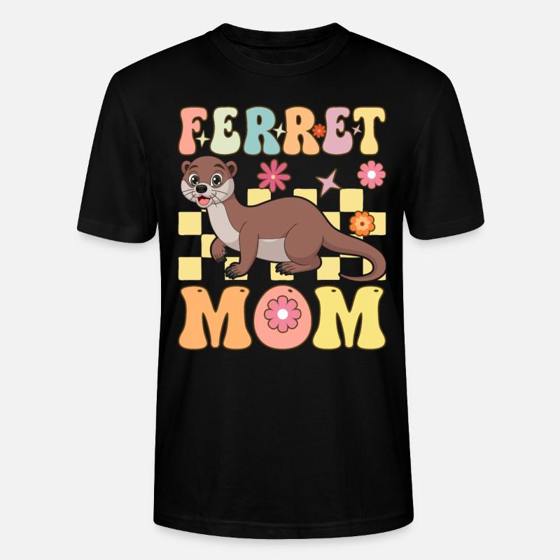 Frettchen-Mama Groovy Frettchen-Mutter - Stanley/Stella Unisex Bio-T-Shirt CRAFTER - Schwarz