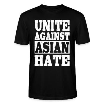 asiatisch amerikanVereint Euch Gegen Asiatischen H - Stanley/Stella Unisex Bio-T-Shirt CRAFTER - Schwarz - Vorne - Alina (178cm) & Michal (187cm)