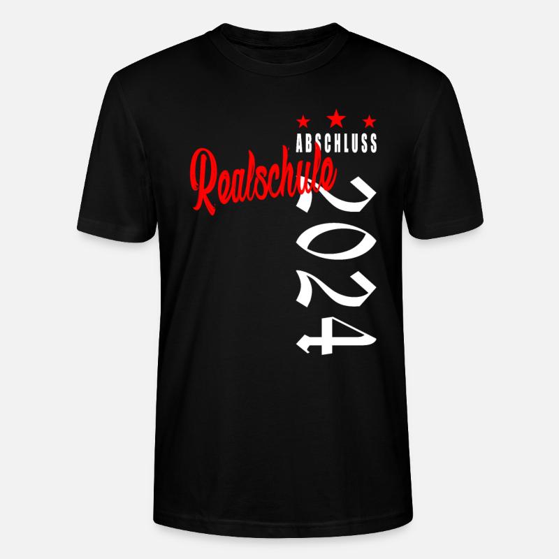 Abschluss 2024 Realschule - Stanley/Stella Unisex Bio-T-Shirt CRAFTER - Schwarz