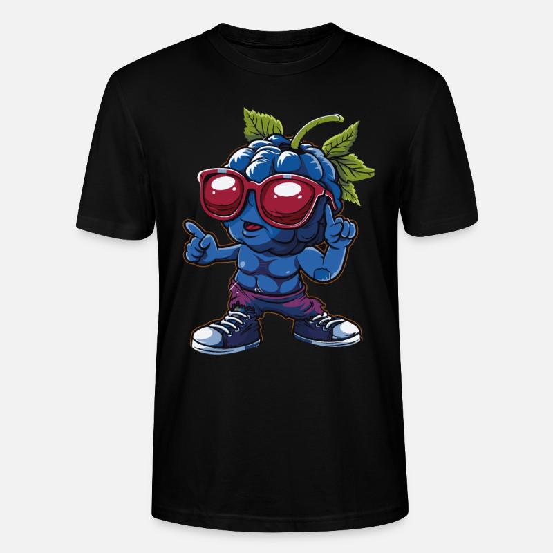 Blaubeeren - Stanley/Stella Unisex Bio-T-Shirt CRAFTER - Schwarz