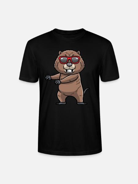 Dancing muskrat rodent - Stanley/Stella CRAFTER Unisex Organic T-Shirt - black