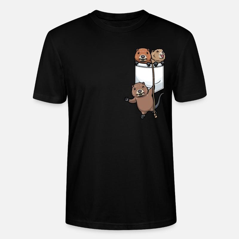 Bisamratte - Stanley/Stella Unisex Bio-T-Shirt CRAFTER - Schwarz