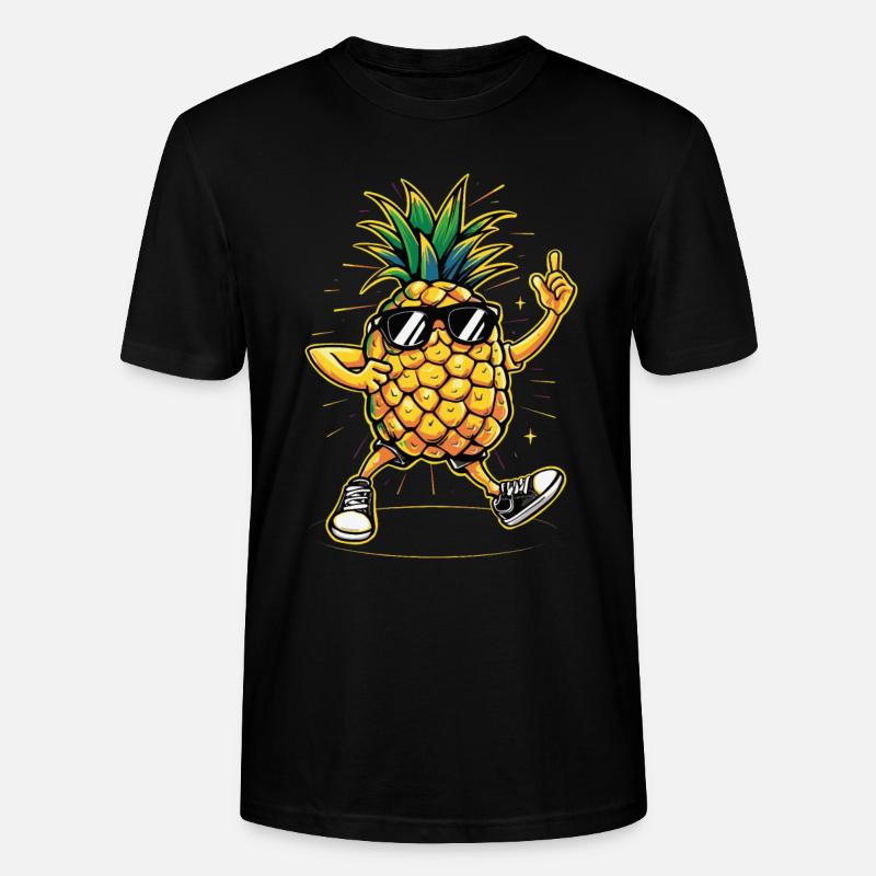 Ananas - Stanley/Stella Unisex Bio-T-Shirt CRAFTER - Schwarz