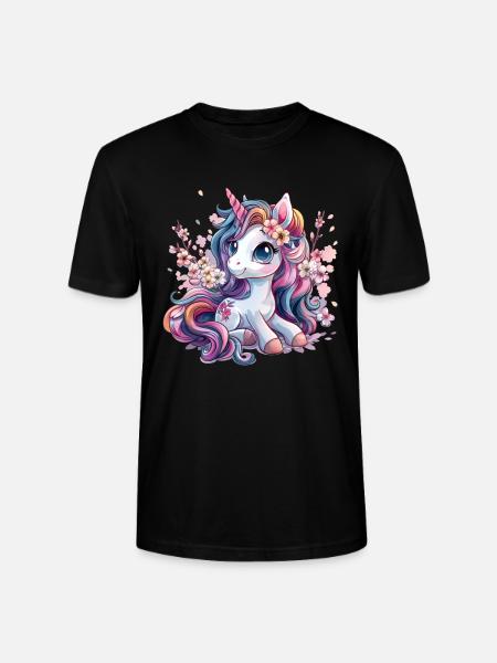 Einhorn Kawaii Japanisch - Stanley/Stella Unisex Bio-T-Shirt CRAFTER - Schwarz