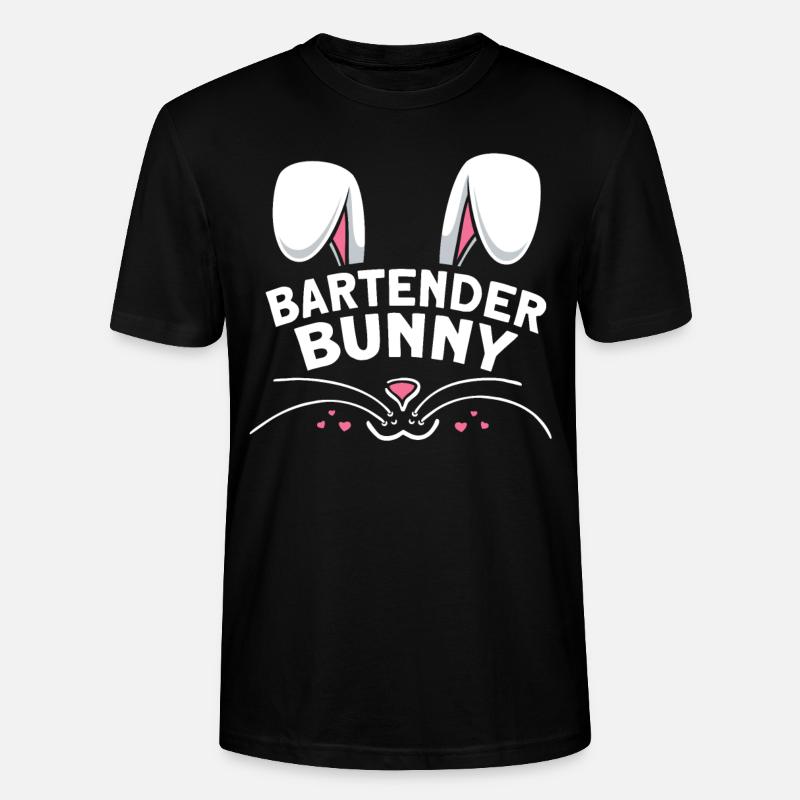 Bartender Bunny - Stanley/Stella Unisex Bio-T-Shirt CRAFTER - Schwarz