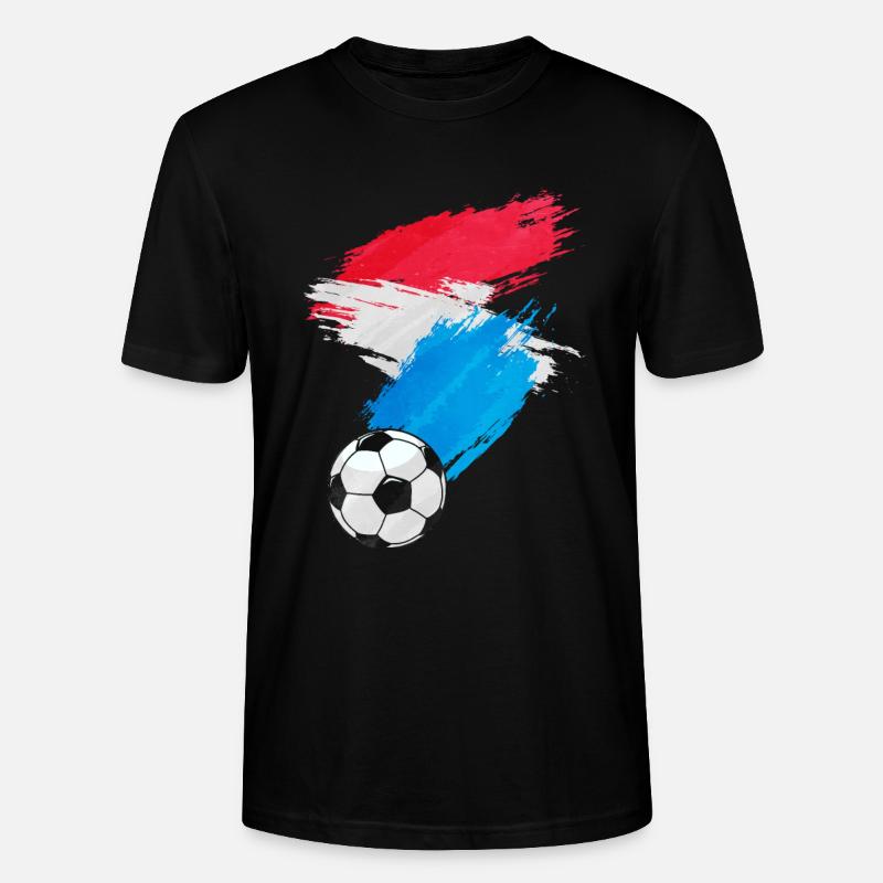 Drapeau du Luxembourg Football - T-shirt bio CRAFTER Stanley Stella Unisexe - noir
