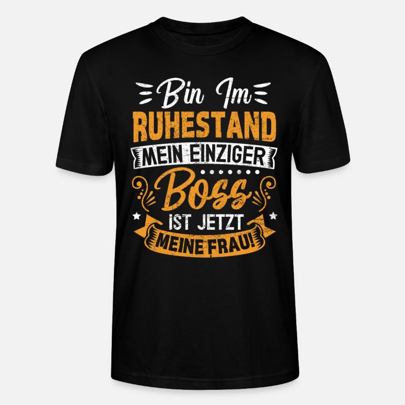 Ruhestand Rente Lustig - Stanley/Stella Unisex Bio-T-Shirt CRAFTER - Schwarz