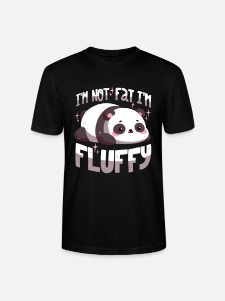 I'm not fat, I'm fluffy - Stanley/Stella CRAFTER Unisex Organic T-Shirt - black