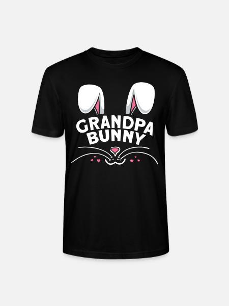 Grandpa Bunny - Stanley/Stella CRAFTER Unisex Organic T-Shirt - black