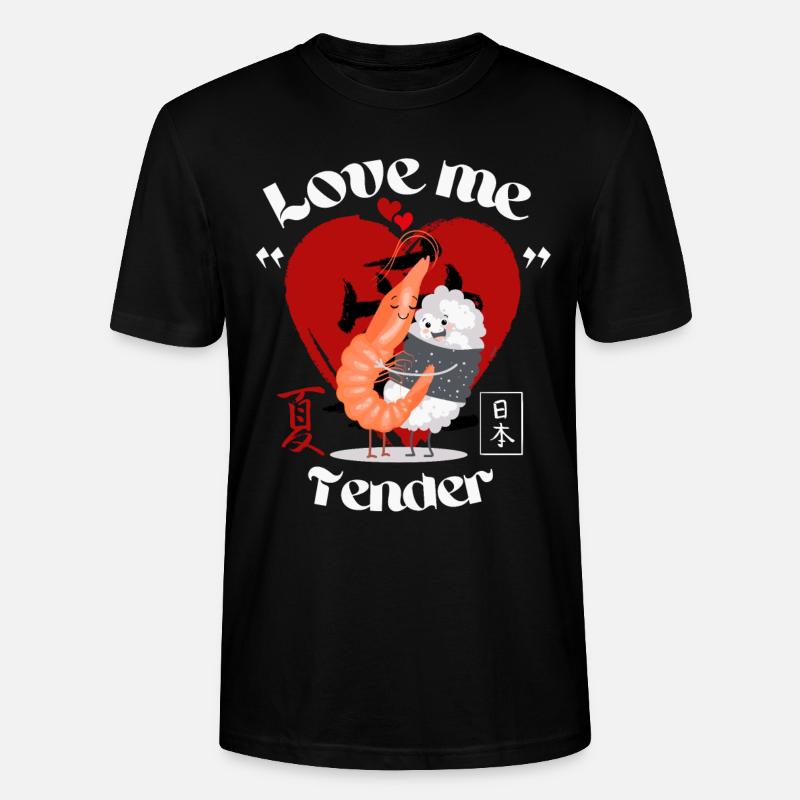 Sushi - liebe mich zärtlich - Stanley/Stella Unisex Bio-T-Shirt CRAFTER - Schwarz