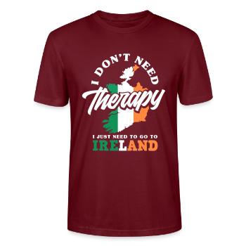 Drôle d’irlandais Irlande cadeau - T-shirt bio CRAFTER Stanley Stella Unisexe - bordeaux - Devant - Alina (178cm) & Michal (187cm)