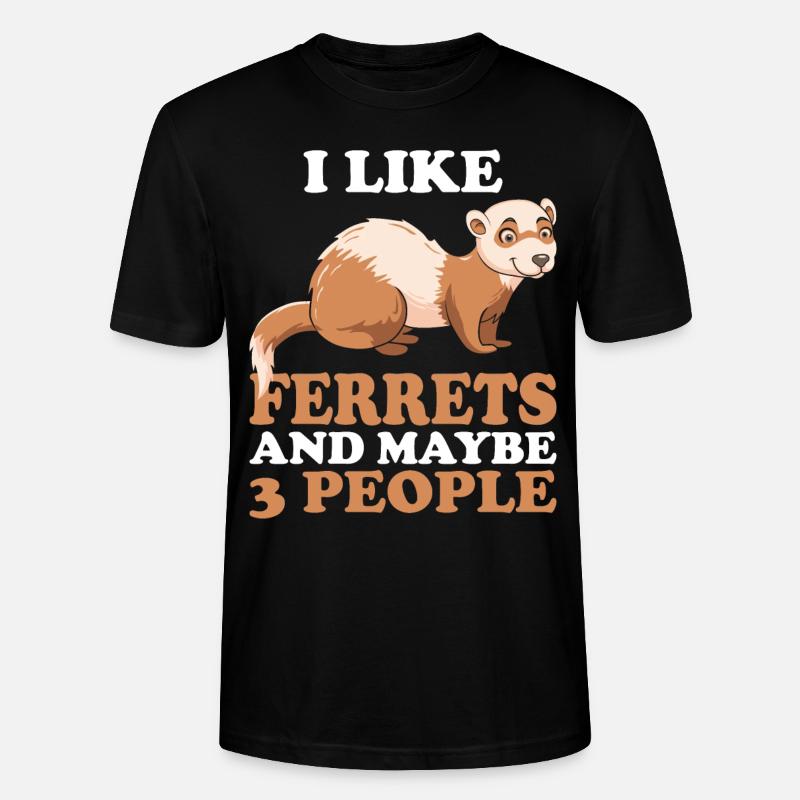 Frettchen Ich Mag Frettchen - Stanley/Stella Unisex Bio-T-Shirt CRAFTER - Schwarz