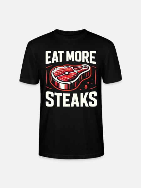 Steak Meat Grilling - Stanley/Stella CRAFTER Unisex Organic T-Shirt - black
