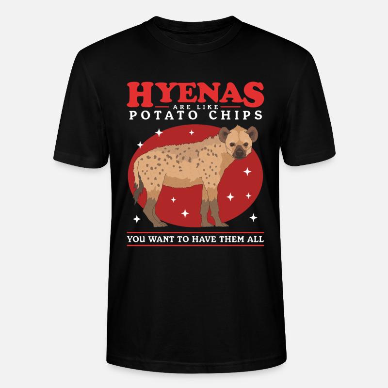 Hyäne Hyänen Tüpfelhyäne Geschenk - Stanley/Stella Unisex Bio-T-Shirt CRAFTER - Schwarz
