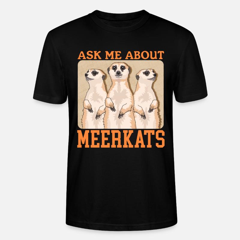 Erdmännchen Lustiges Erdmännchen Geschenk - Stanley/Stella Unisex Bio-T-Shirt CRAFTER - Schwarz