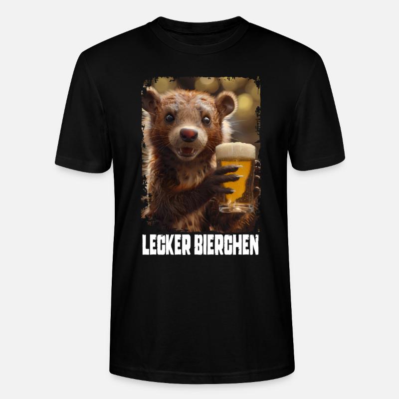Lecker Bierchen Marder - Stanley/Stella Unisex Bio-T-Shirt CRAFTER - Schwarz