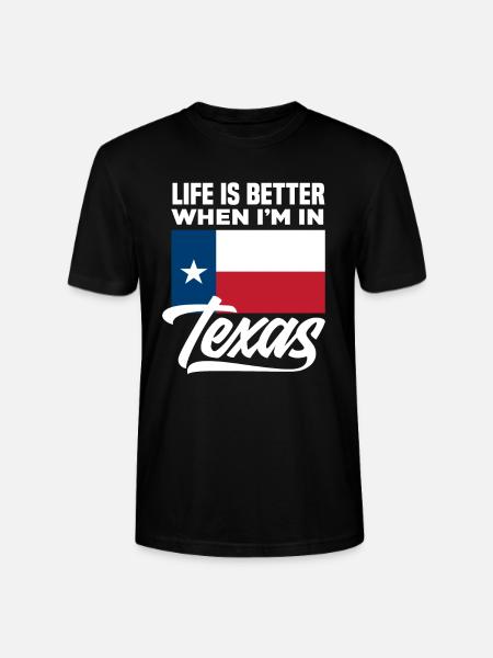 Texas Life - Stanley/Stella CRAFTER Unisex Organic T-Shirt - black