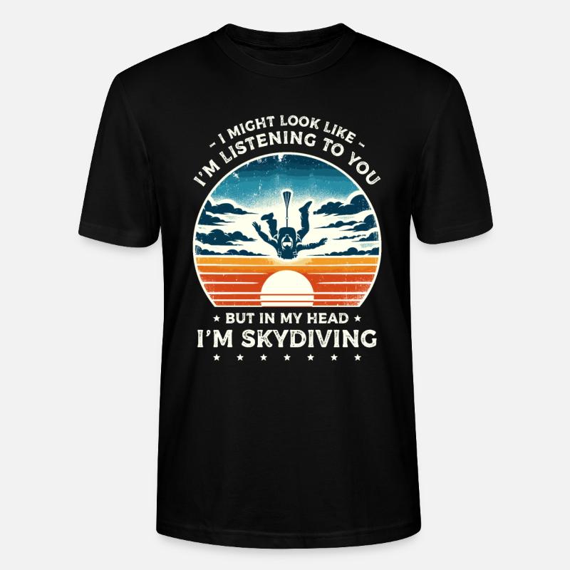 Polygon Art Parachutisme Parachutisme Parachutisme - T-shirt bio CRAFTER Stanley Stella Unisexe - noir