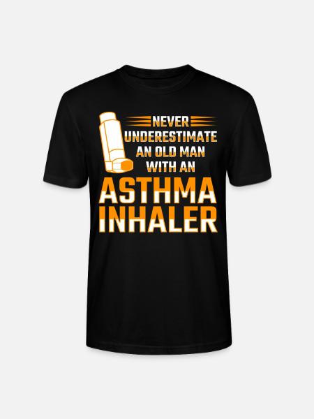 Asthma Inhaler Asthmatic Wheezing - Stanley/Stella CRAFTER Unisex Organic T-Shirt - black
