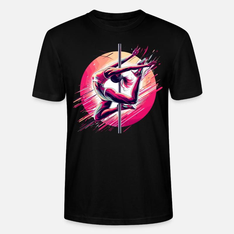 Pole Dance Dynamique Rose Cadeau - T-shirt bio CRAFTER Stanley Stella Unisexe - noir