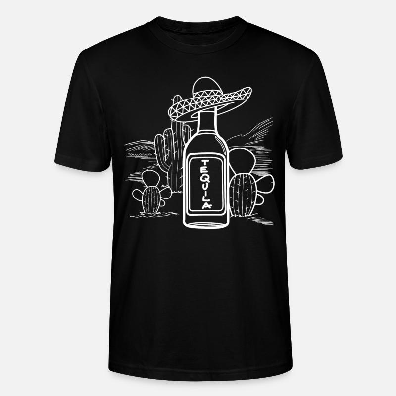 Bouteille de Tequila Tequilas Mexique - T-shirt bio CRAFTER Stanley Stella Unisexe - noir