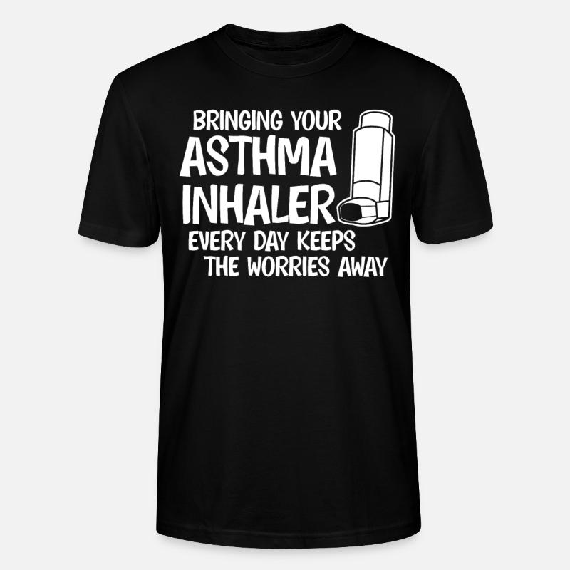 Asthma Inhaler Joke Asthmatic - Stanley/Stella Unisex Bio-T-Shirt CRAFTER - Schwarz