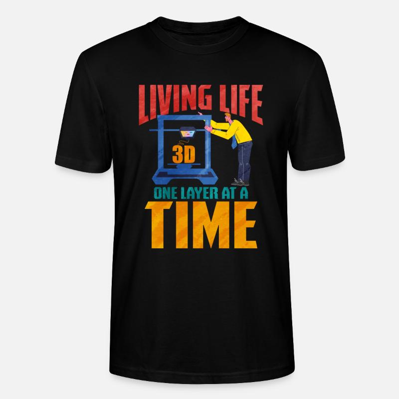 Impression 3D - T-shirt bio CRAFTER Stanley Stella Unisexe - noir