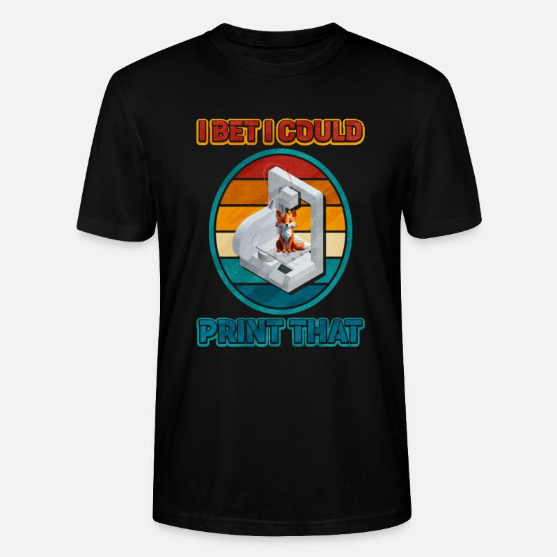 Impression 3D - T-shirt bio CRAFTER Stanley Stella Unisexe - noir