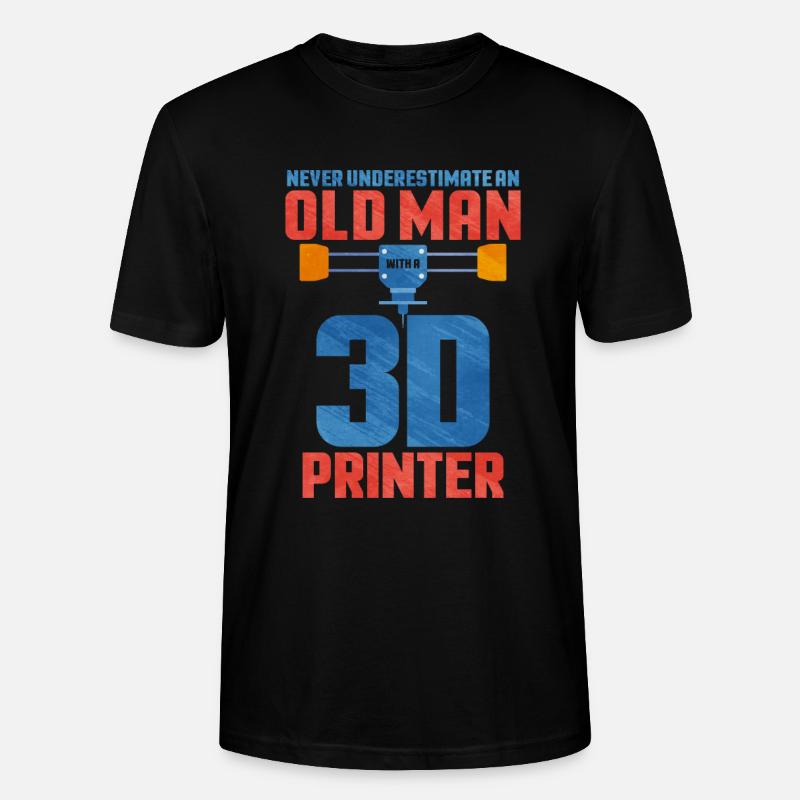 Impression 3D - T-shirt bio CRAFTER Stanley Stella Unisexe - noir