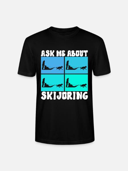 Sledding Sled dogs - Stanley/Stella CRAFTER Unisex Organic T-Shirt - black