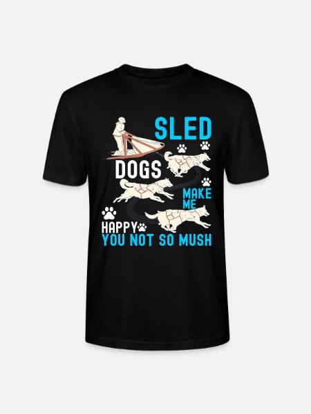 Sledding Sled Dogs - Stanley/Stella CRAFTER Unisex Organic T-Shirt - black