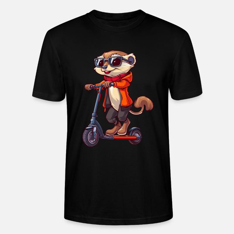 Erdmännchen Roller - Stanley/Stella Unisex Bio-T-Shirt CRAFTER - Schwarz