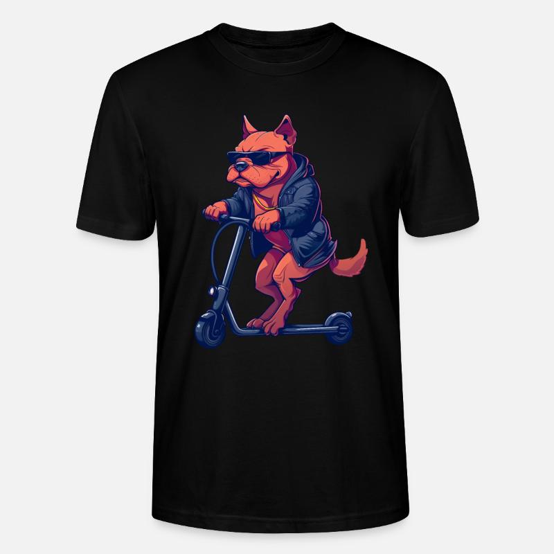Pitbull Roller - Stanley/Stella Unisex Bio-T-Shirt CRAFTER - Schwarz