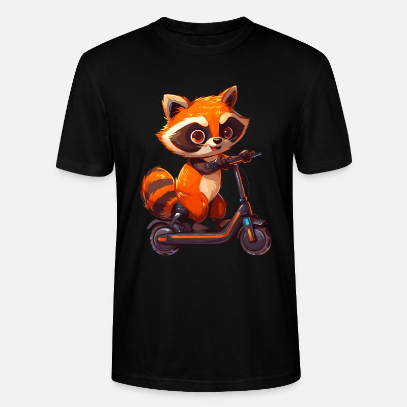 Waschbär Roller - Stanley/Stella Unisex Bio-T-Shirt CRAFTER - Schwarz
