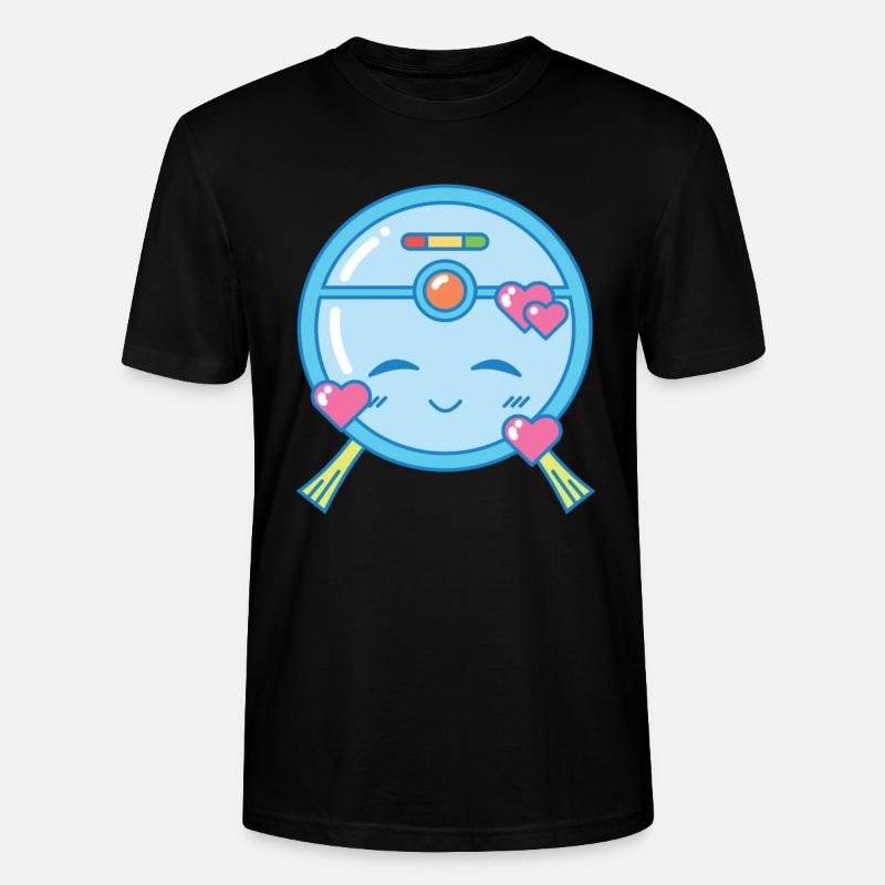 Liebenswerter Saugroboter Kawaii - Stanley/Stella Unisex Bio-T-Shirt CRAFTER - Schwarz
