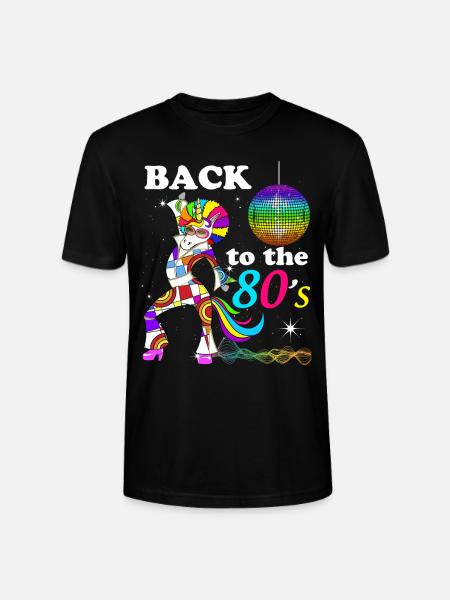 Génération Années 80 Vintage Licorne - T-shirt bio CRAFTER Stanley Stella Unisexe - noir