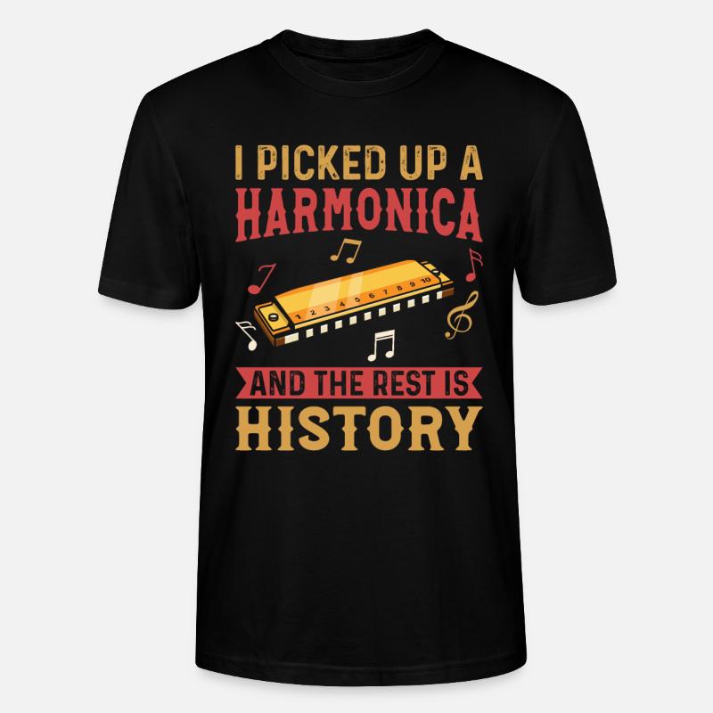 Harmonica Player - Harmonica Instrument Harmonica - Stanley/Stella Unisex Bio-T-Shirt CRAFTER - Schwarz