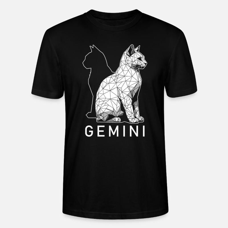 Chat Gémeaux - T-shirt bio CRAFTER Stanley Stella Unisexe - noir