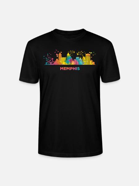 Memphean Skyline Memphis - Stanley/Stella CRAFTER Unisex Organic T-Shirt - black