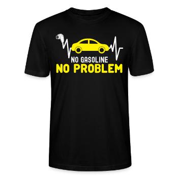 Electric Car Charger Electric Vehicle - Stanley/Stella CRAFTER Unisex Organic T-Shirt - black - Front - Alina (178cm) & Michal (187cm)