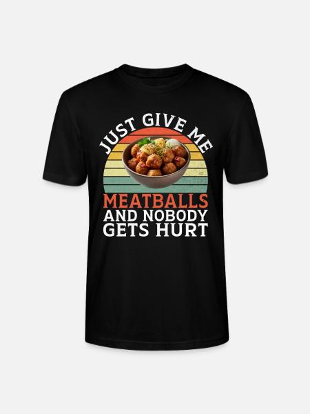 Meatball Lovers Gifts - Stanley/Stella CRAFTER Unisex Organic T-Shirt - black