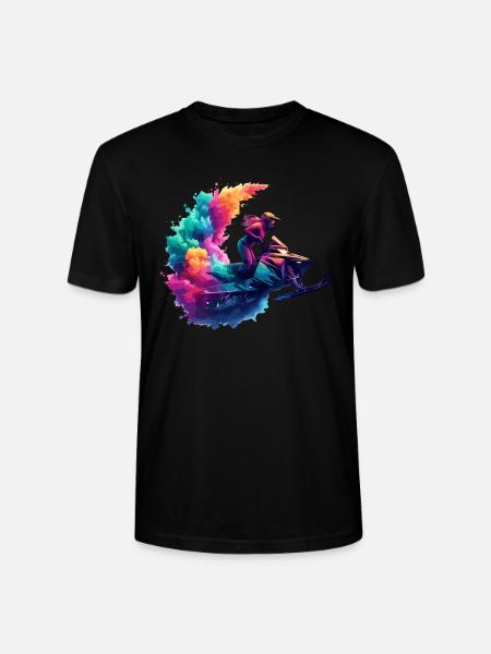 Snowmobile Snow Winter Snowmobiling Snowmobiler - Stanley/Stella CRAFTER Unisex Organic T-Shirt - black