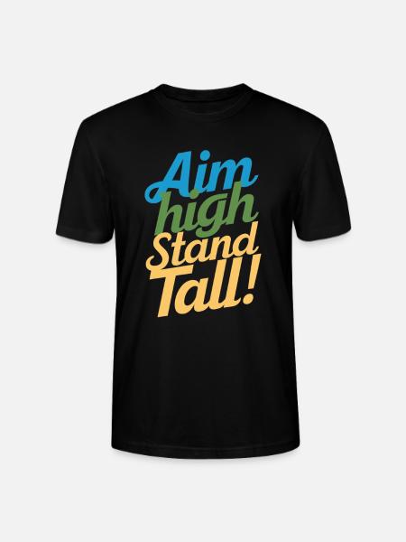 Goals High, Stand tall – pure motivation - Stanley/Stella CRAFTER Unisex Organic T-Shirt - black