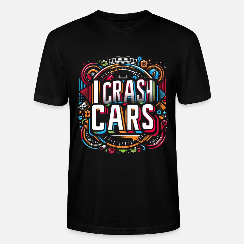 J’écrase des voitures 11 - T-shirt bio CRAFTER Stanley Stella Unisexe - noir