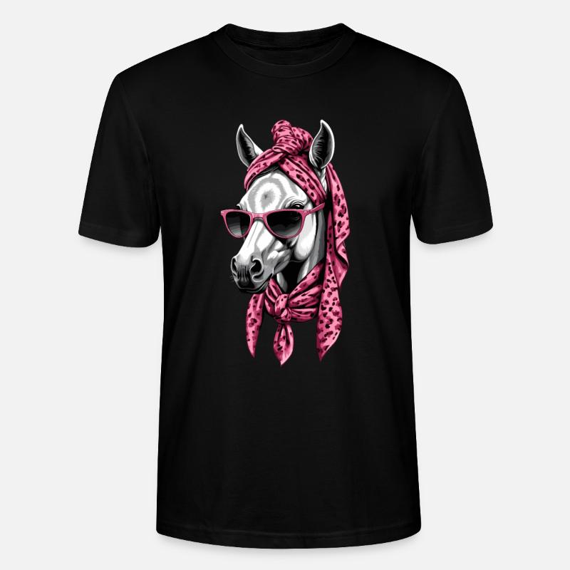 Mama Pferd Stilvolle Pferdeliebe Pferdemädchen - Stanley/Stella Unisex Bio-T-Shirt CRAFTER - Schwarz