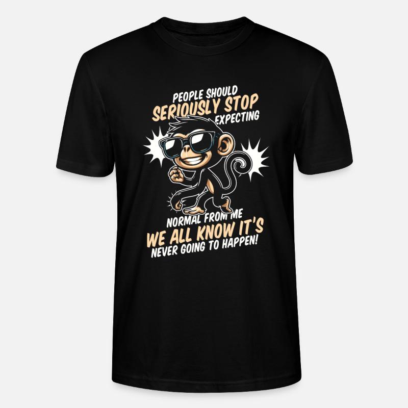 Affe - Stanley/Stella Unisex Bio-T-Shirt CRAFTER - Schwarz